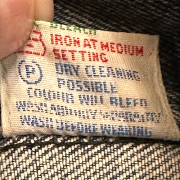 Vintage Ruffini Women’s Size Medium Acid Washed Jean Jacket Unique PocketSleeves - Picture 8 of 10